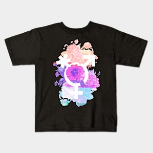 Floral Pronouns Kids T-Shirt